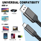 GUOGUO USB C to HDMI Cable 4K [Anti-Interference Gold-Plated Plugs] Aluminum Type-C to HDMI Cord, Thunderbolt 3 & 4 Compatible for iPhone 15 Series, MacBook, iMac, iPad Pro, Galaxy, Surface, Dell, HP