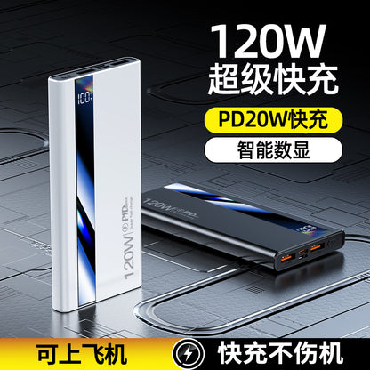 120W Super Fast Charing Power Bank, Smart Charging, with Display