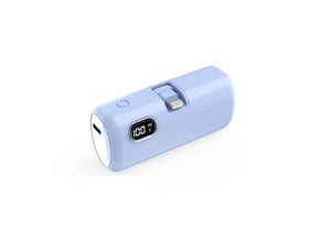 Ultra-Slim 5000mAh Mini Capsule PD 20W Fast Charge Wireless Power Bank Mobile Battery Pack Charger