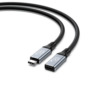 GUOGUO USB C Extension Cable, USB C 3.1 Type C Extender Cord 240W Charging/40Gbps Data Transfer/4K Video, USB3.1 Gen2 Male to Female for Laptop Tablet Mobile Phone and More@60HZ