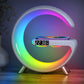 G Wireless Charger Stand Alarm Clock Bluetooth Speaker RGB Night Light Lamp Fast Charging Station Dock for iPhone Samsung Xiaomi