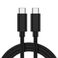 GUOGUO 60WUSB C to USB C PVC Cable, Charger Cord Fast Charging for iPhone 16 Series,MacBook Pro 2020,Pixel And More(USB 2.0,Black)