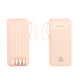 GUOGUO Portable Charger with Built-in Cables, 10000mAh Power Bank for iPhone, Slim Fast Charge USB C Battery Pack,Customized Logo, Travel Essentials Powerbank Compatible with iPhone, Samsung, Android, etc