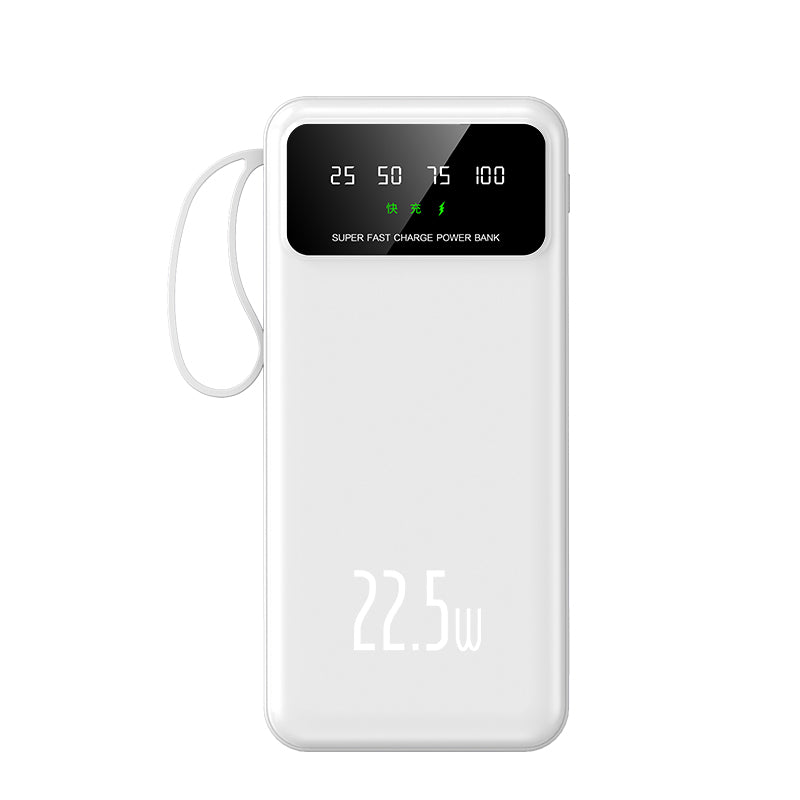 GUOGUO Power Bank 20000mAh, 22.5W Fast Charging Portable Charger with Built-in Cables, USB C Battery Pack, Slim Portable Phone Charger Backup Battery for iPhone, Samsung, iPad, More Phones, Tablets